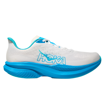 Hoka Mach 6 White Skyward Blue Men's
