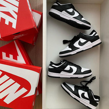 nike dunk low white black