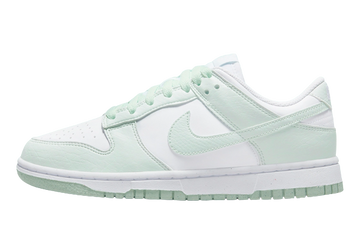 left pair of the nike dunk low next nature white mint