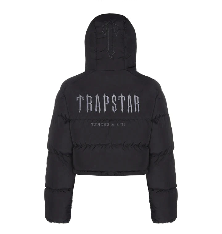 Trapstar Women's Decoded Hooded Puffer Jacket 2022 - Black | The Vault UK