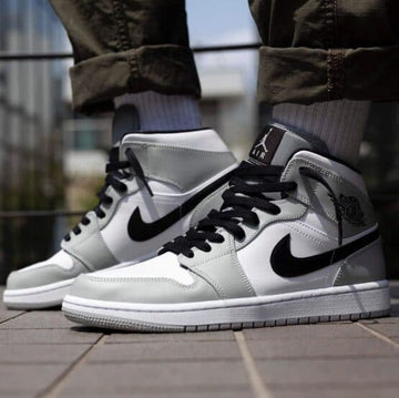 Nike Air Jordan 1 Mid Light Smoke Grey Men's