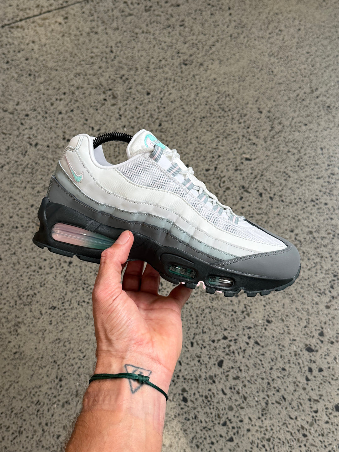 Nike Air Max 95 Big Bubble White Hyper Turquoise Pink Foam | The