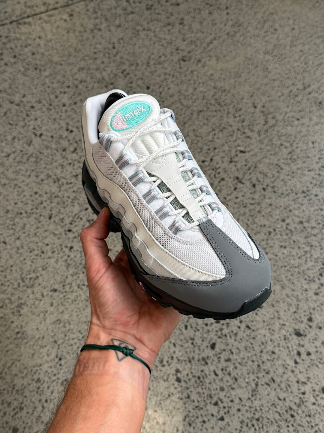 Nike Air Max 95 Big Bubble White Hyper Turquoise Pink Foam | The