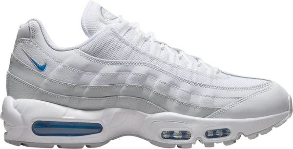 White and blue nike air fashion max 95