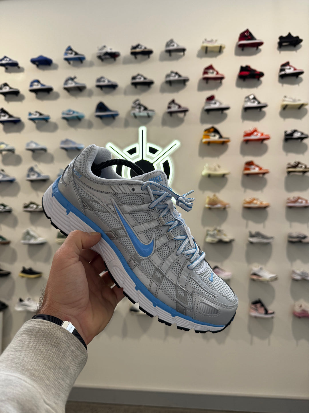 Nike P-6000 Pure Platinum Metallic Silver University Blue The