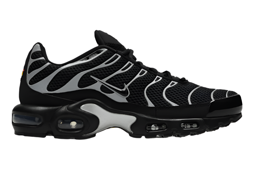 Nike Air Max Plus Tuned 1 Premium Black Reflective Silver Mercury The Vault UK